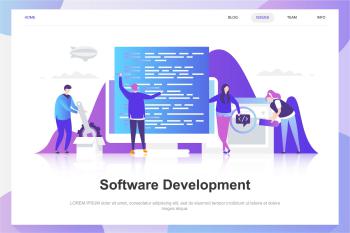 software-development-flat-concept